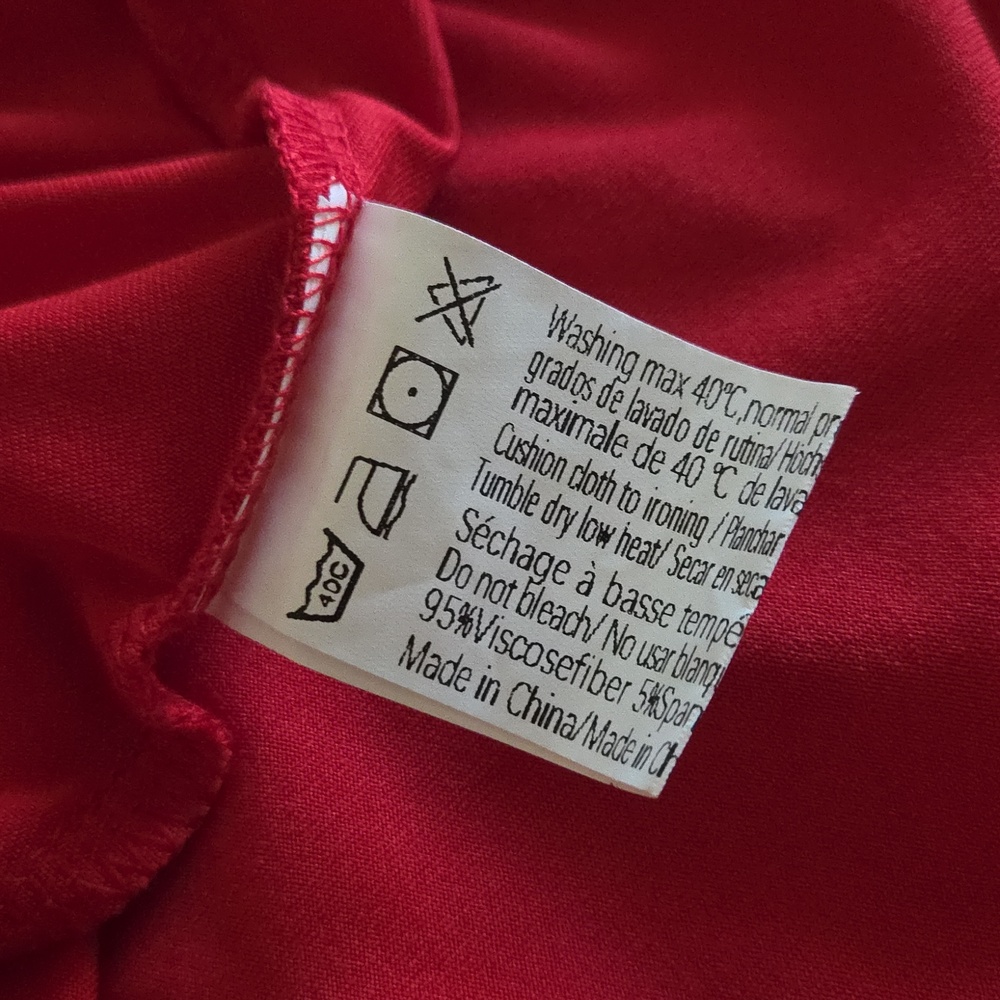 AI'MAGE Swim Cover Up Red Sleeveless V-Neck Drawstring - Picture 8 of 9